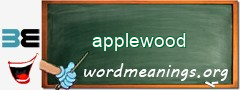 WordMeaning blackboard for applewood